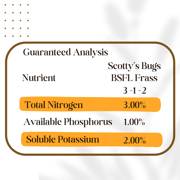 bsfl insect frass organic fertilizer – all natural soil booster for gardens & plants