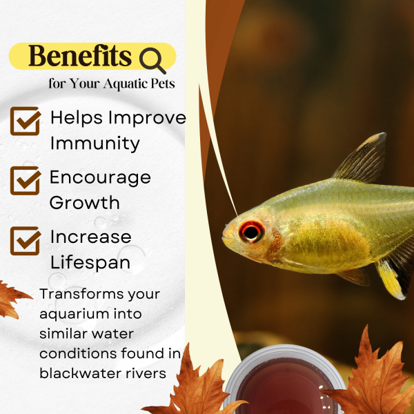 natural leaf tannin extract – blackwater aquarium conditioner for betta, tetra & freshwater fish